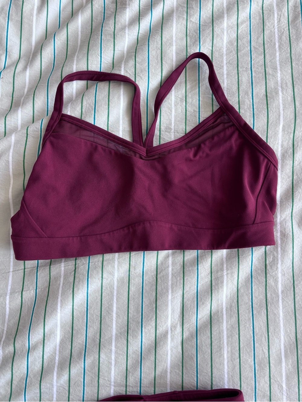 EUC Athleta Set - Vital Mesh Bra + Elation High Rise Leggings in Redwood S/M - Picture 5 of 8